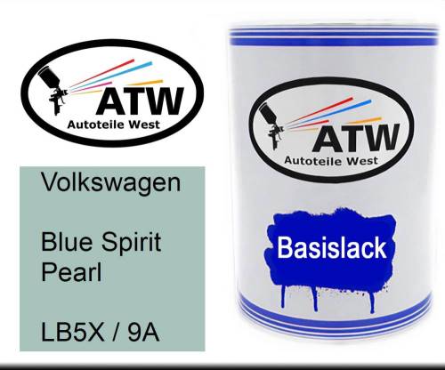 Volkswagen, Blue Spirit Pearl, LB5X / 9A: 500ml Lackdose, von ATW Autoteile West.